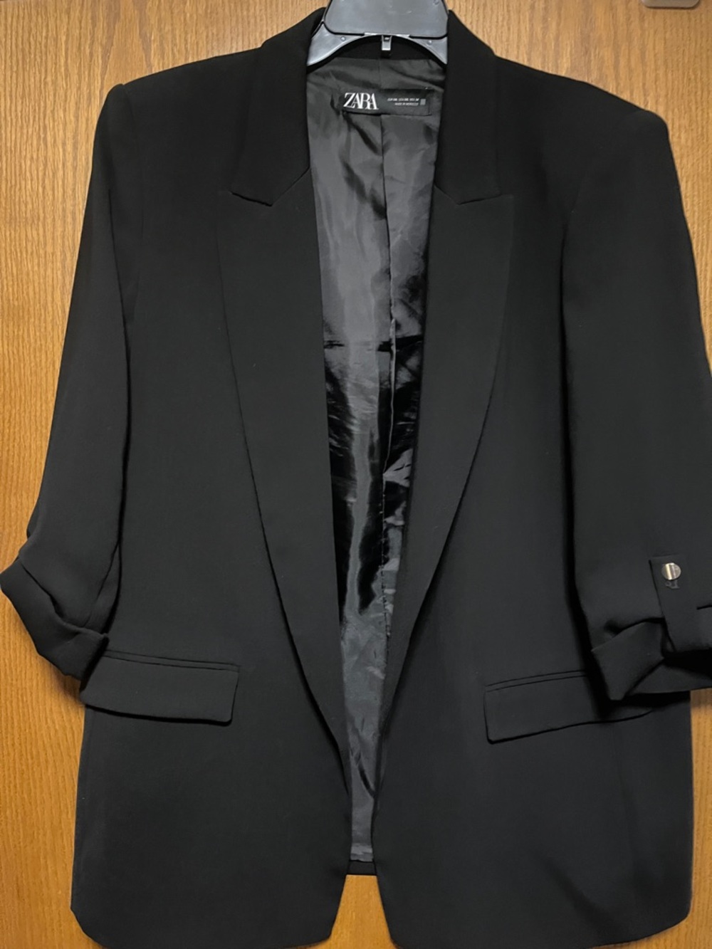 Zara Black Tailored Blazer with Notch Lapels